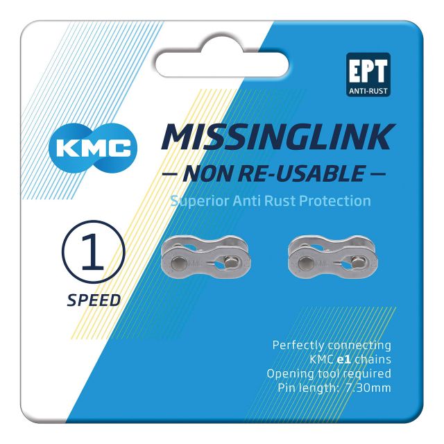 KMC KMC Missinglink KMC e1NR EPT per KMC e1 - 2 pz., 1/2" x 3/32", stretta, arg