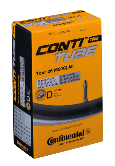 CONTINENTAL Continental Camera d'aria Conti Tour 26 - 26x1 3/8-1.75" 37/47-559/590 VD 40mm