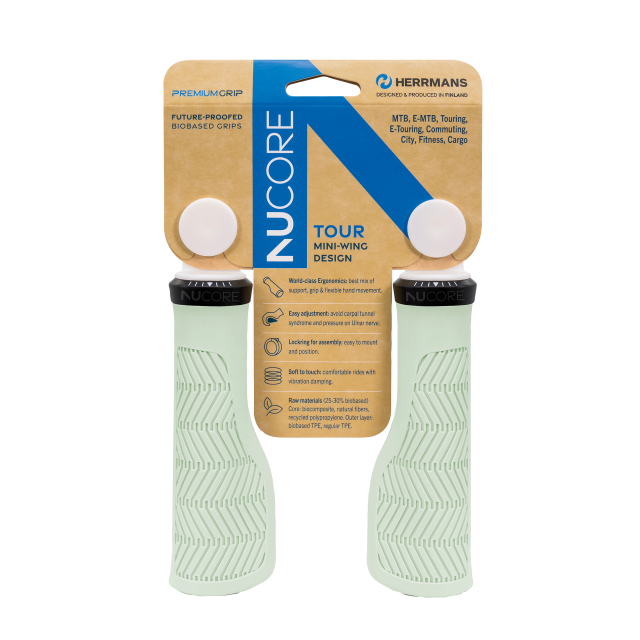 Herrmans Herrmans Manopole HERRMANS Nucore Tour Wave - 130mm, Ã 22mm, Sage DD47 BL+BR