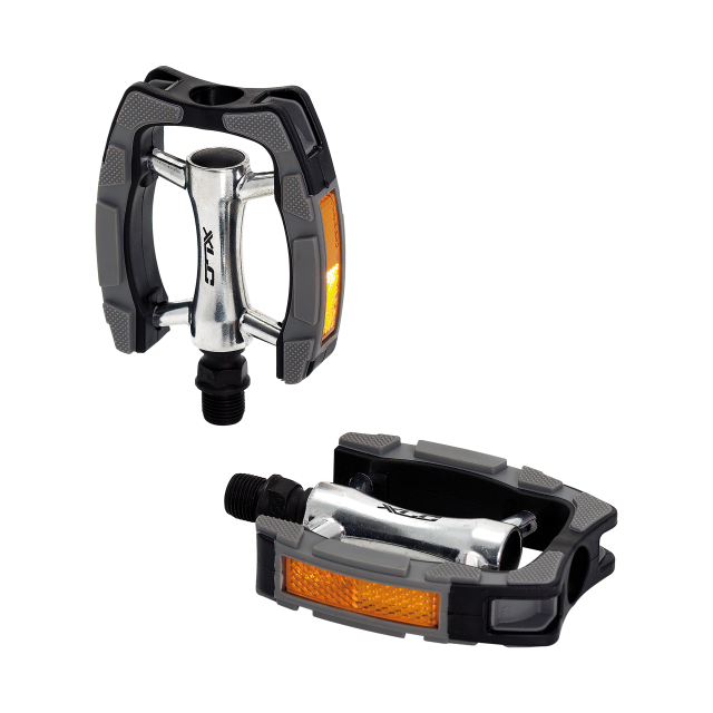 XLC XLC Pedale City/Comfort PD-C07 - all riv. in plastica nero/arg/grigio