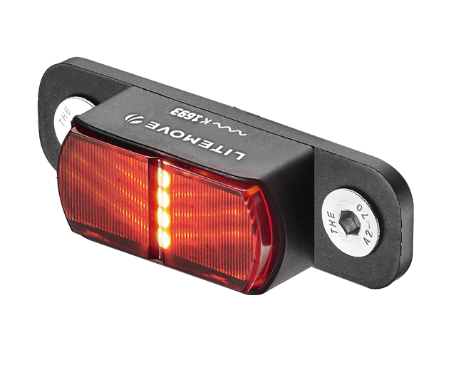 Litemove Litemove Luce post. LED per e-bike LITEMOVE TS-RK - 6V (5-16V),fiss. portapacchi 50mm