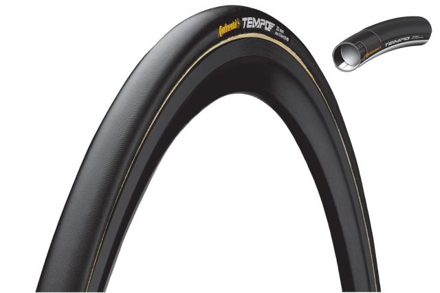 CONTINENTAL Continental Tubolare Conti Tempo II - 28"x22mm 28x22 nero/nero Skin