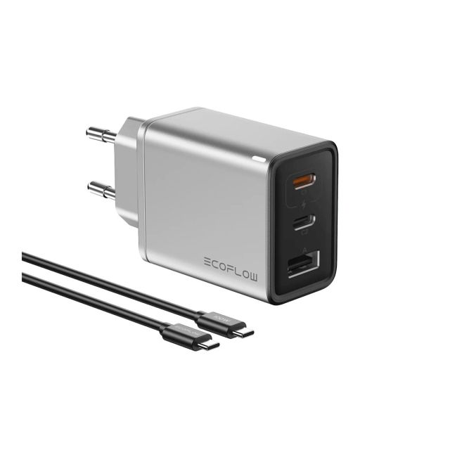 ECOFLOW Caricabatterie GaN RAPID 65 W con cavo da 100 W