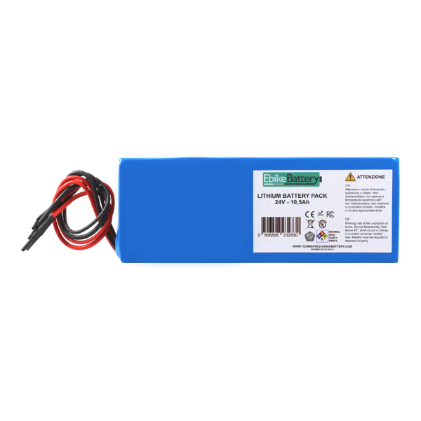 Ebike Battery Pacco batterie al litio per e-bike 24V 10,5Ah