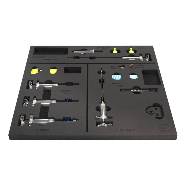 Unior Kit spurgo completo BLEEDKIT in vassoio SET1-2600BK (per Shimano, Sram, Magura)
