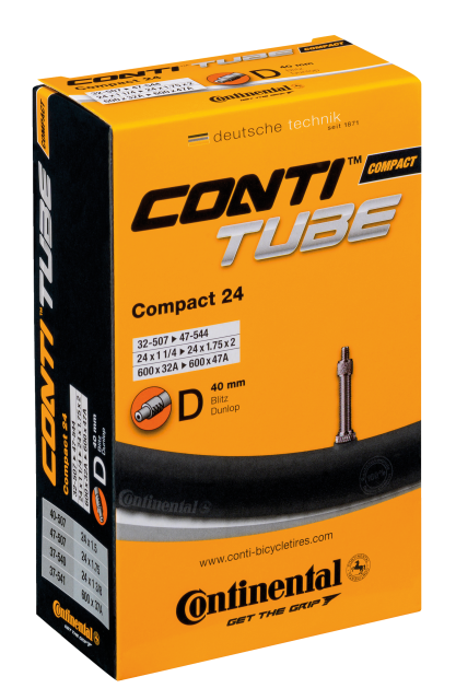 CONTINENTAL Continental Camera d'aria Conti Compact 24 - 24x1 1/4-1.75" x 2 32/47-507/544 DV 40mm