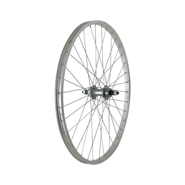 Easy Ruota posteriore a filetto MTB / TOURING 24x1,75 - Perno 3/8, sfere, mozzo acciaio 1v, cerchio alluminio