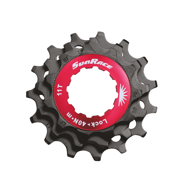 Sunrace KIT GHIERA + 3 PIGNONI per cassette SunRace 10V HG - 11-15 denti, nero, SH11