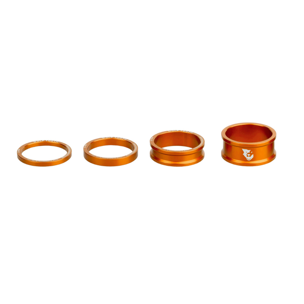 Wolftooth KIT Spessori sterzo 1 1/8 - 3-5-10-15 mm, Arancio