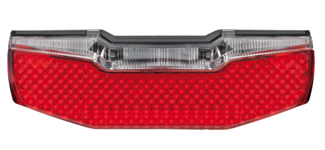AXA AXA Luce post. LED a din. AXA BluelineSteady - 6 V E-Bike, fiss. al portapacchi 50mm