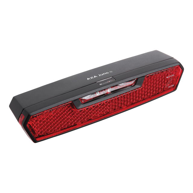 AXA AXA Luce post. LED a batt. AXA Juno Battery - Auto Off, fiss. al portapacchi 80mm