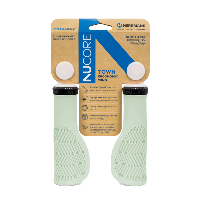 Herrmans Herrmans Manopole HERRMANS Nucore Town Wave - 130mm, Ã 22mm, Sage, DD48 BL+BR