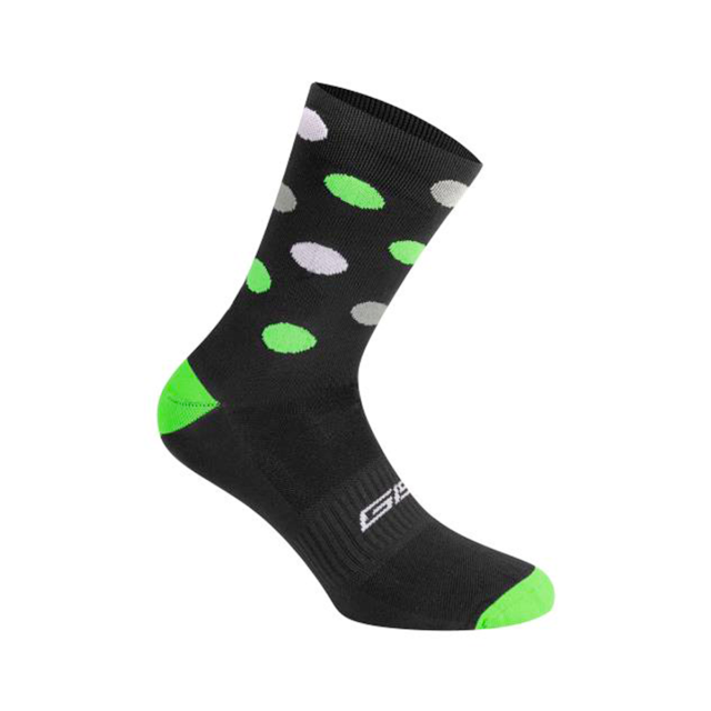 GIST CALZE POIS NERO VERDE FLUO TAGLIA 36-39