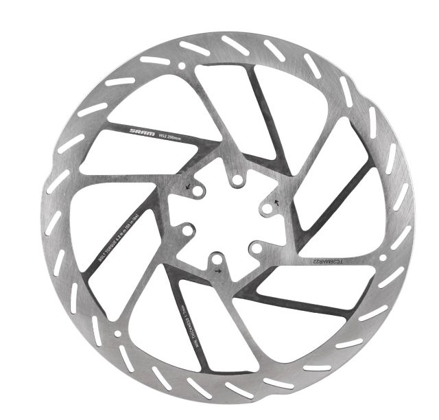 Sram Disco HS2 rounded 6 fori - 200 mm, argento nero